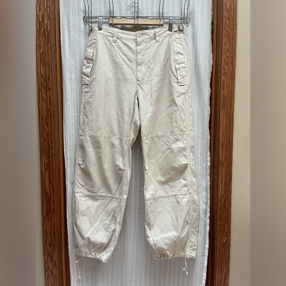 TNA Aritzia White Cotton Jogger Pants  Size 12
